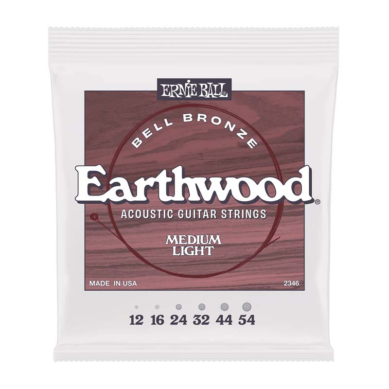 Earthwood 12-54 Medium Light  Bell Bronze Acoustic Guitar Strings
