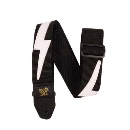ERNIE BALL Premium Guitar Strap/Bass Strap - White Lightning