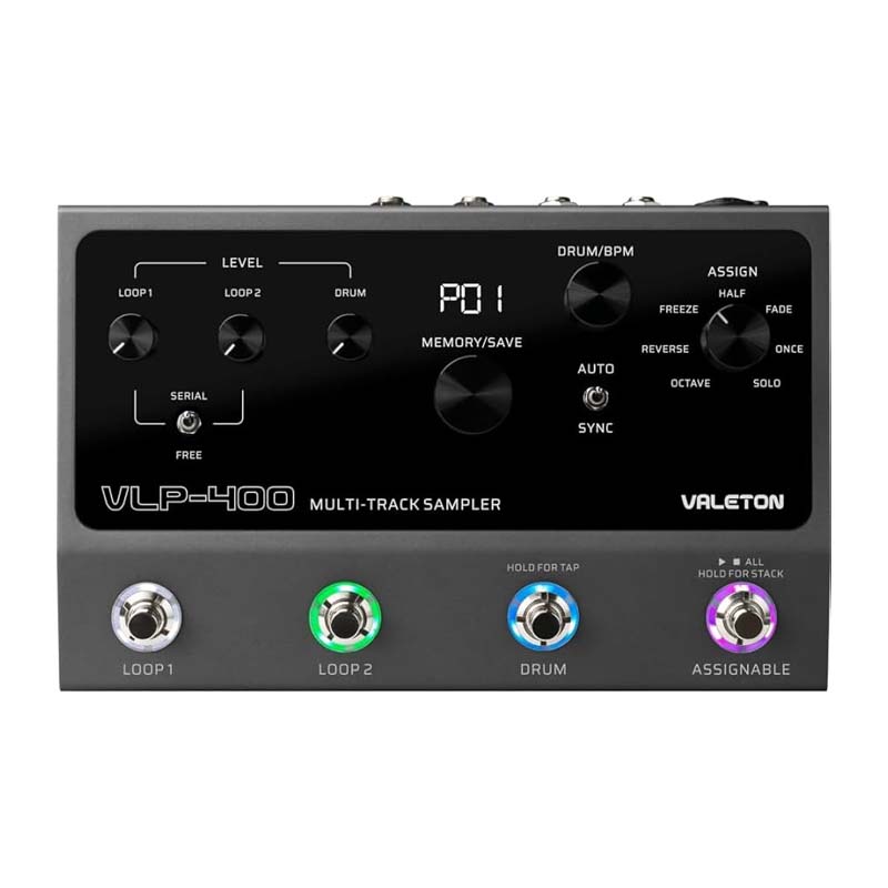 Valeton VLP-400 Multi Sampler Looper Includes two loopers and a variety of drum rhythm patterns
