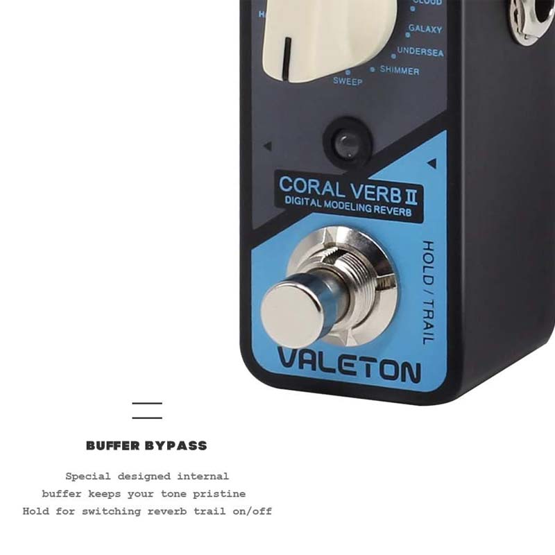 Valeton CORAL VERB II CRL-9 Guitar Multi Effect Pedal CRL-9 Digital Reverb Valeton CORAL VERB II CRL-9 Guitar Multi Effect Pedal CRL-9 Digital Reverb