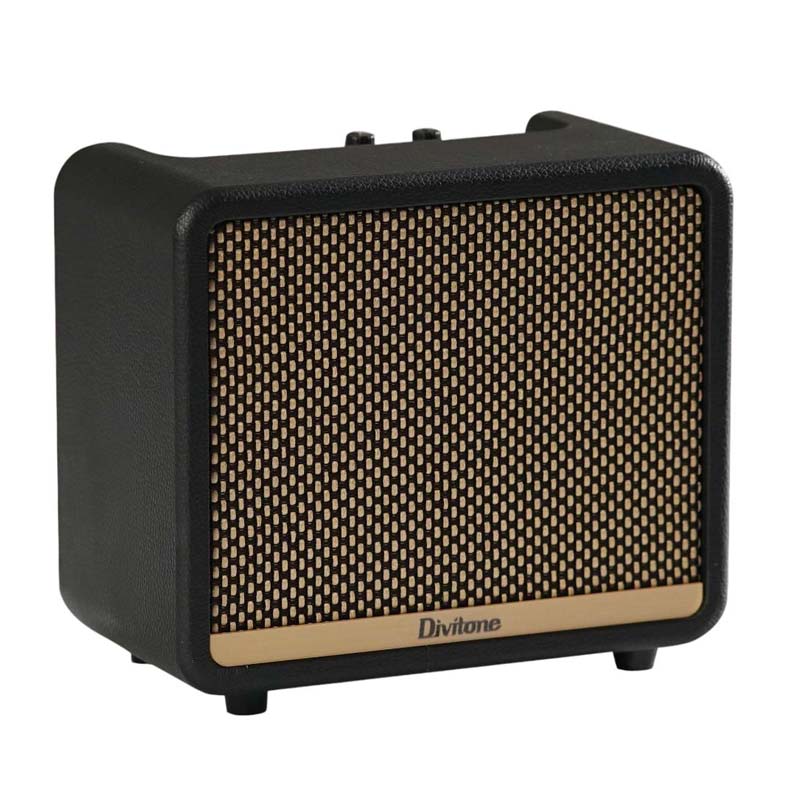 Divitone DAM-10BK Desktop Amplifier/Bluetooth 10W  Speaker With Li-Battery, Black