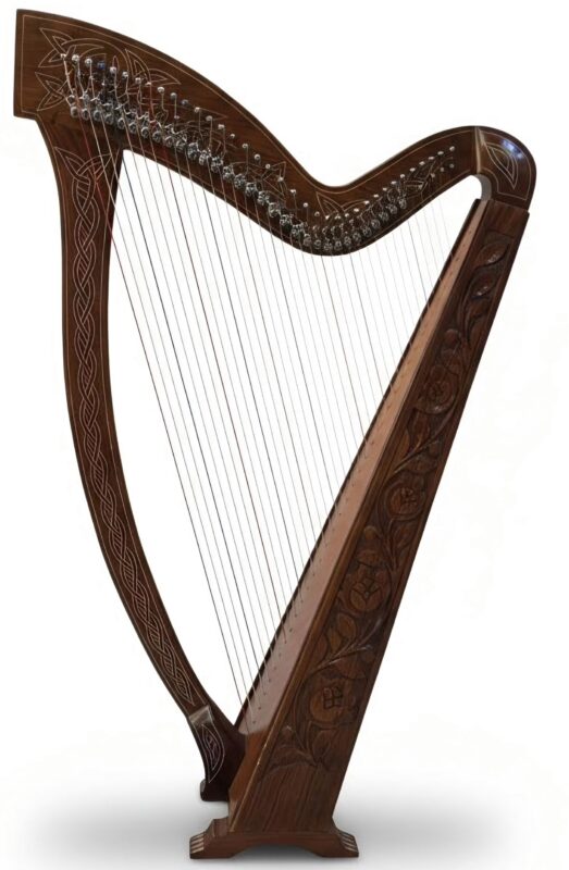 HALIFAX MEGHAN HARP 36 NYLON STRINGS, ROSEWOOD, 31 SHARPENING LEVERS, 51 INCH HEIGHT