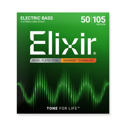 Elixir 14102 Nanoweb Medium Longscale 50-105 bass strings set