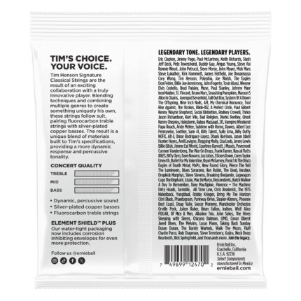 ERNIE BALL Tim Henson Signature Classical Guitar Strings - Medium Tension