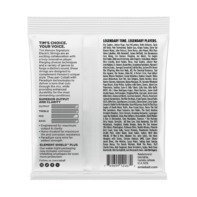 ERNIE BALL Tim Henson Signature 9.5-46  Electric Guitar Strings