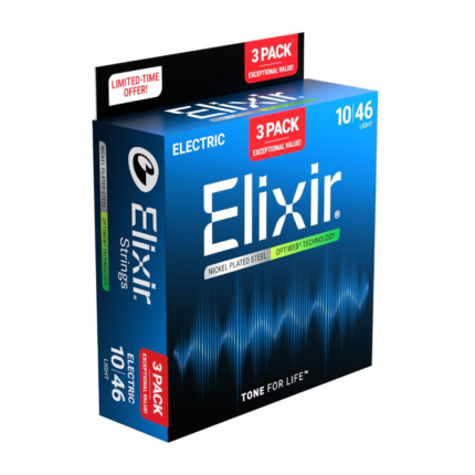 ELIXIR OPTIWEB 3 PACK 10-46 ELECTRIC GUITAR STRINGS