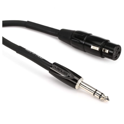ROLAND RCC-3-TRXF Black Series MICROPHONE Cable TRS STEREO male to XLR female, 3 ft
