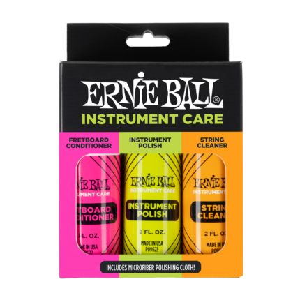 ERNIE BALL Instrument Care 3-pack with Microfiber Polish Cloth