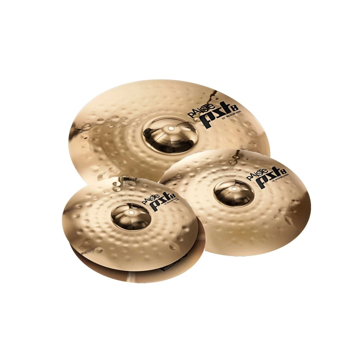 PAISTE PST-8 UNIVERCAL CYMBAL SET 14-16-20 PAISTE PST-8 UNIVERCAL CYMBAL SET 14-16-20