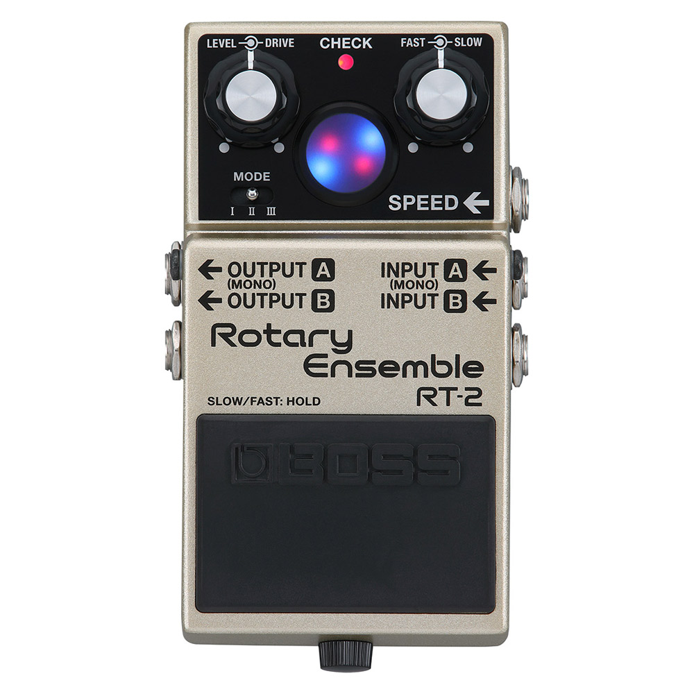 Boss RT-2 Rotary Ensemble Offers a wide range of rotary speaker sounds Boss RT-2 Rotary Ensemble Offers a wide range of rotary speaker sounds
