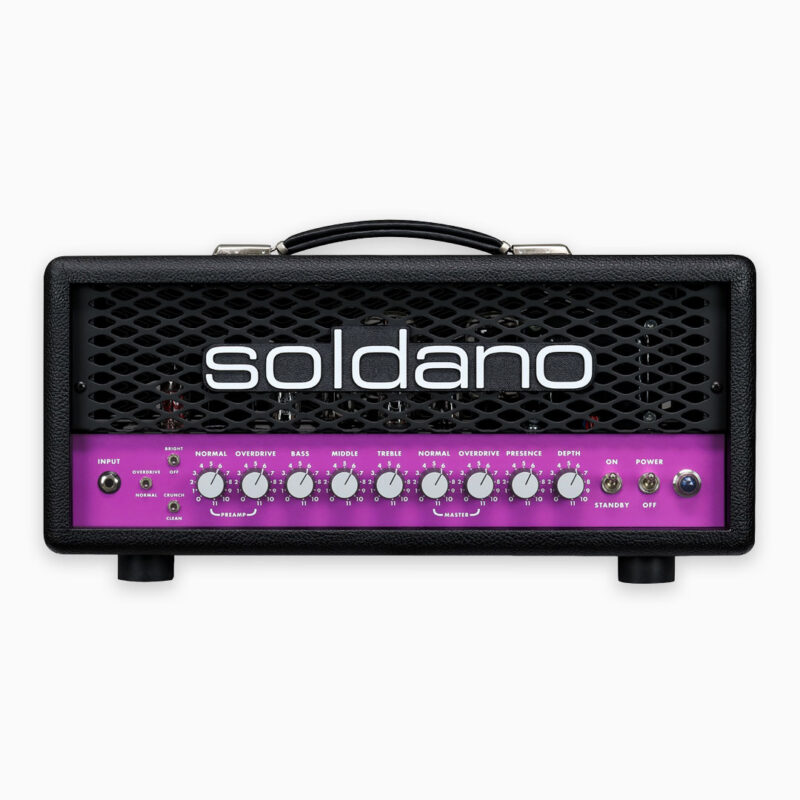SOLDANO HEAD SLO-30 SIGNED BLACK ALL TUBE HEAD ,PURPLE CONTROL SIGNED PANEL 30W