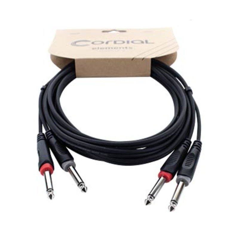 CORDIAL EU 3 PP  2X  6.3 mm mono jack inputs