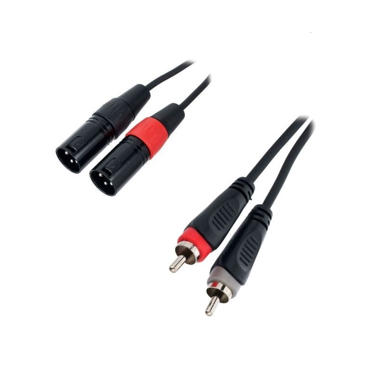 CORDIAL EU 6 MC 2 mono XLR outputs to 2 RCA inputs