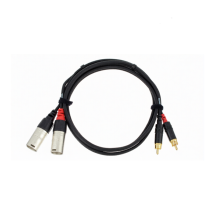 CORDIAL CFU1.5MC Twin cable xlr male to cinch/RCA 1.5m LONG