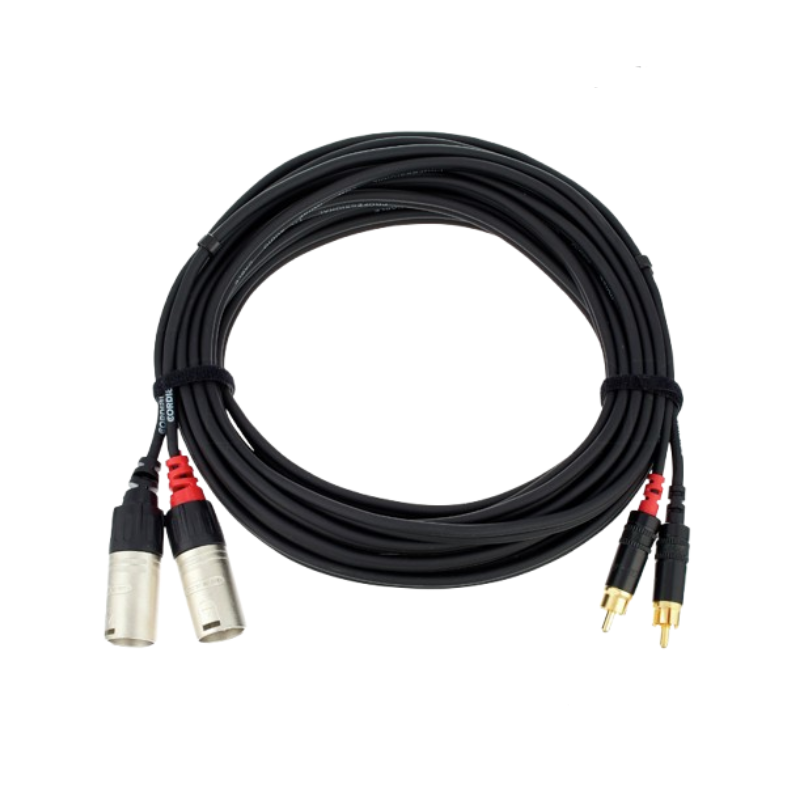 CORDIAL CFU 6 MC Twin cable xlr male to cinch/RCA 6 meters long