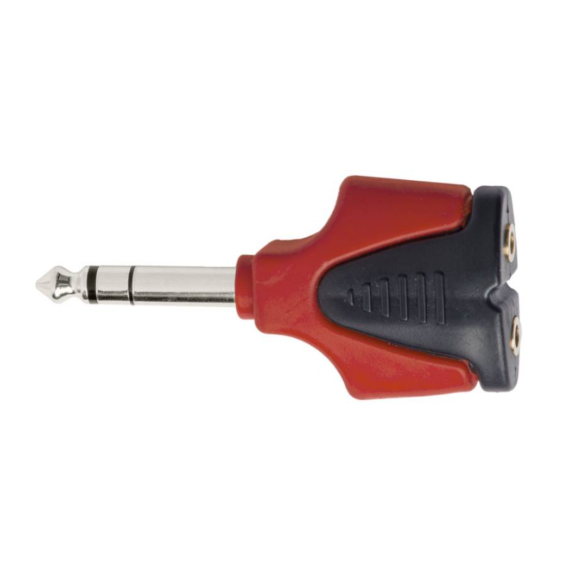 PROEL AT175PRO adapter 6,3 mm stereo plug  2 x 3,5 mm stereo socket.