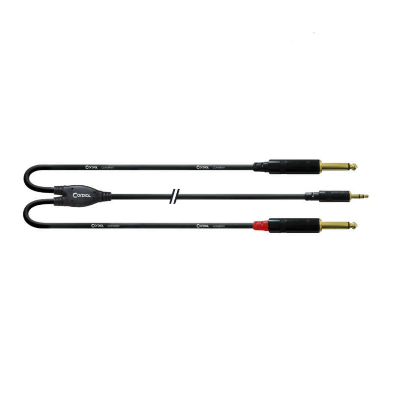 CORDIAL CFY 1.5 WPP 3.5 mm stereo jack to 2x 6.3 mm mono jack Y-adapter 1.5m