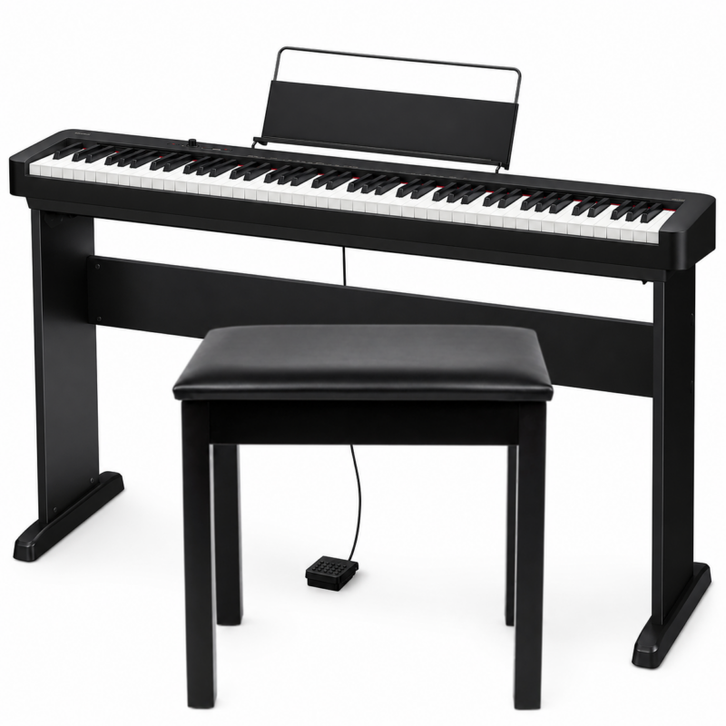 CASIO,CDP-S110 STAGE PIANO WITH WOODEN STAND AND BENCH