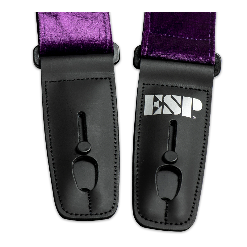 ESP Lock-It® 2 - PURPLE Crushed Velvet black poly backing STRAP