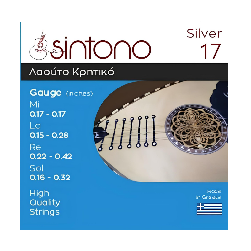 SINTONO Σετ Χορδές Λαούτο Κρητικό No 17 SILVER
