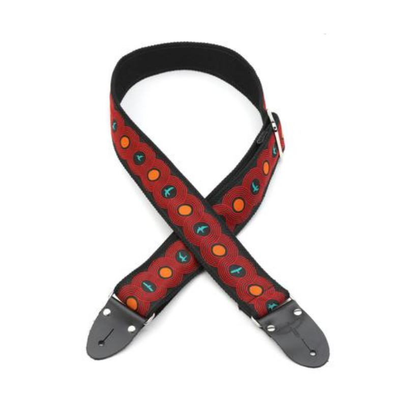 PRS Deluxe Retro Custom Jacquard Guitar Strap, blue Birds