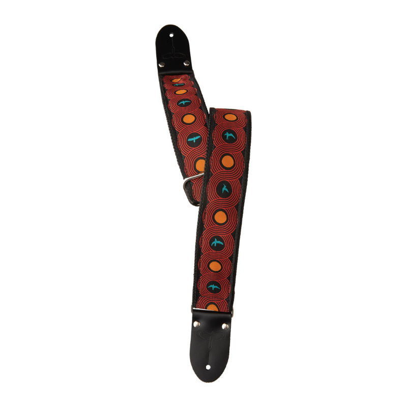 PRS Deluxe Retro Custom Jacquard Guitar Strap, blue Birds