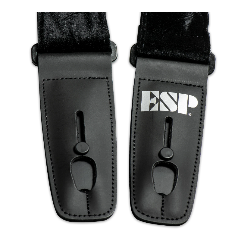 ESP Lock-It® 2 -BLACK Crushed Velvet black poly backing STRAP