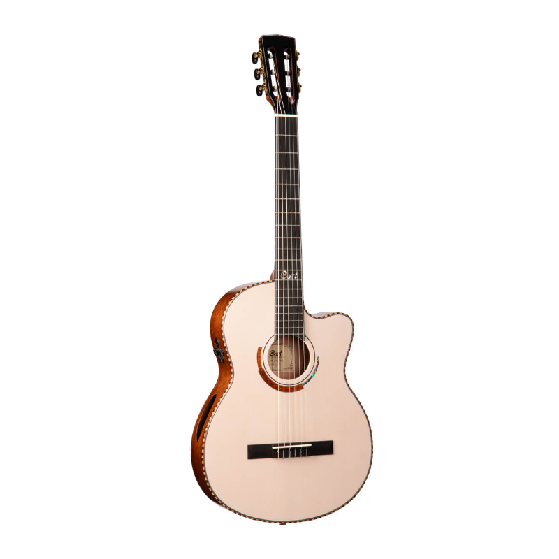 Cort Sol Encanto White Blonde Gloss,ALL SOLID premium classical guitar,Fishman® Flex Blend