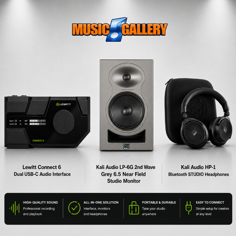 LEWITT CONNECT 6 + Kali Audio LP-6G + Kali Audio HP-1 Studio Bundle
