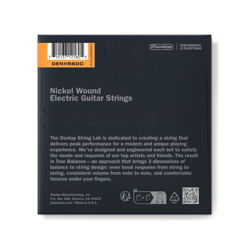 DUNLOP NICKEL WOUND ELECTRIC GUITAR STRINGS 11-56 | DROP C