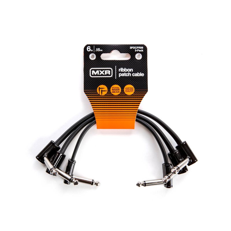 MXR® 6 INCH RIBBON PATCH CABLE - 3 PACK ultra thin and super quiet