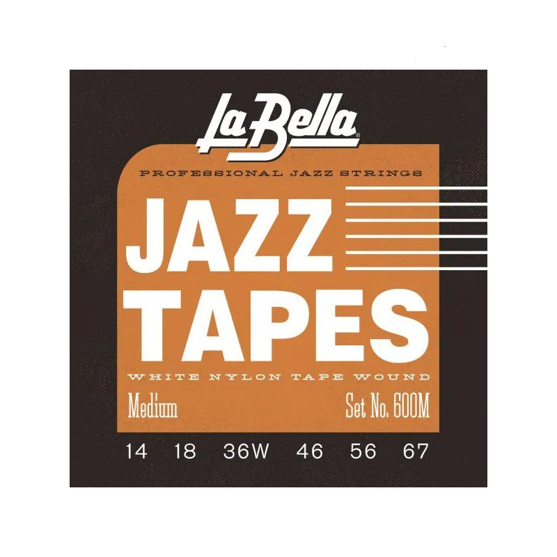 LA-BELLA 600M JAZZ TAPES WHT MED 14-67 SET STRINGS
