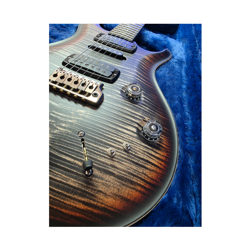 PRS WOOD LIBRARY SATIN MEV FLAME CHARCOAL TRI-COLOUR BURST ,TOP10 ,  ELECTRIC GUITAR