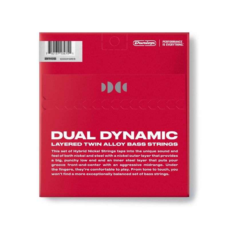 DUAL DYNAMIC LAYERED TWIN ALLOY HYBRID WOUND NICKEL BASS STRINGS 45-105 DBHYN45105