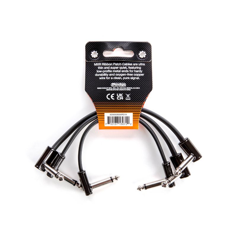 MXR® 6 INCH RIBBON PATCH CABLE - 3 PACK ultra thin and super quiet