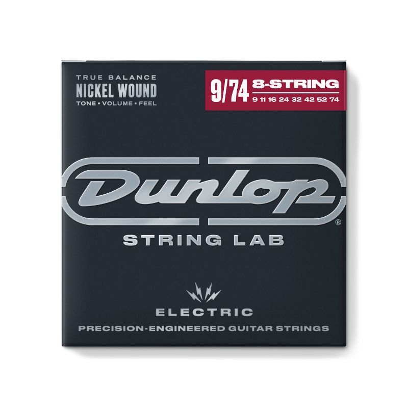DUNLOP NICKEL WOUND ELECTRIC GUITAR STRINGS 09-74 | 8-STRING