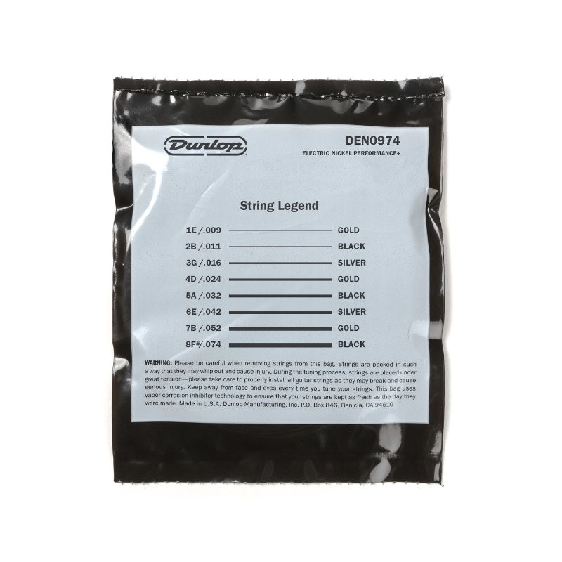 DUNLOP NICKEL WOUND ELECTRIC GUITAR STRINGS 09-74 | 8-STRING