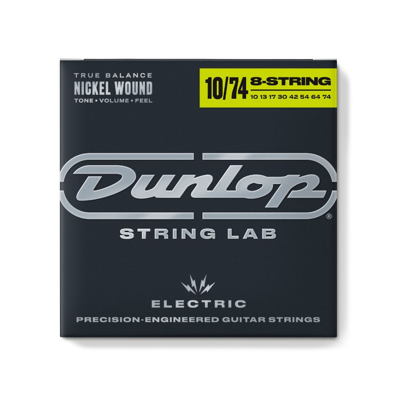 DUNLOP NICKEL WOUND ELECTRIC GUITAR STRINGS 10-74 | 8-STRING