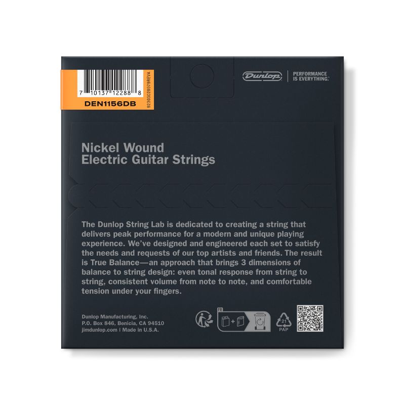 DUNLOP NICKEL WOUND ELECTRIC GUITAR STRINGS 11-56 | DROP B