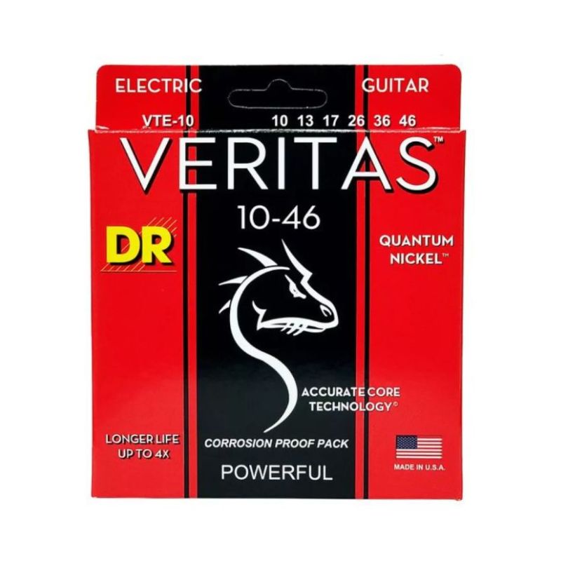 DR VTE-10 Veritas 10-46 NICKEL ELECTRIC GUITAR SET DR VTE-10 Veritas 10-46 NICKEL ELECTRIC GUITAR SET
