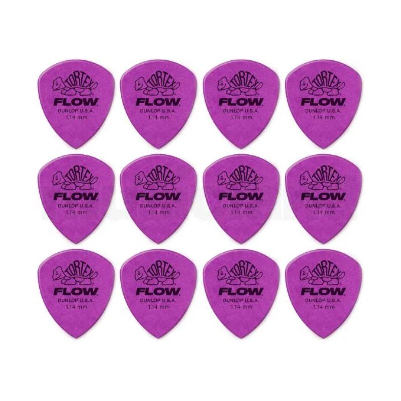 DUNLOP TORTEX® FLOW® PICK 1.14MM 558P1.14 -12 PCS PACK