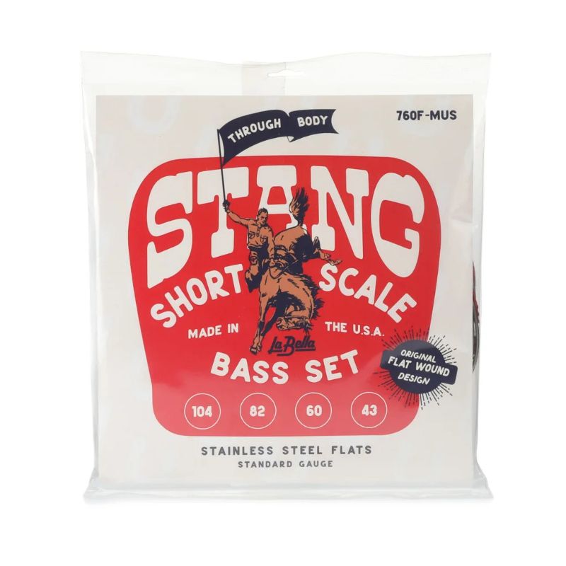 LA BELLA 760F-MUS STANG SHORT SCALE 43-104 4 STRING BASS SET