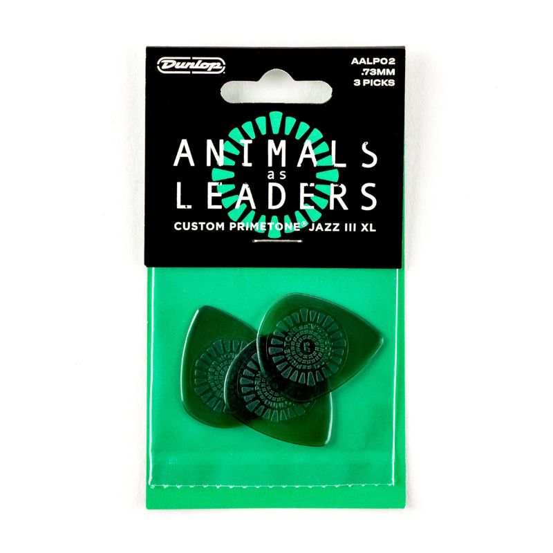 DUNLOP ANIMALS AS LEADERS GREEN PRIMETONE® JAZZ III XL PICK .73MM AAL02