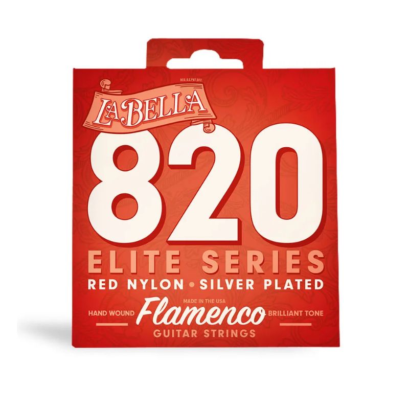 LA BELLA 820 Elite Flamenco Tension: Medium RED GUITAR STRINGS SET