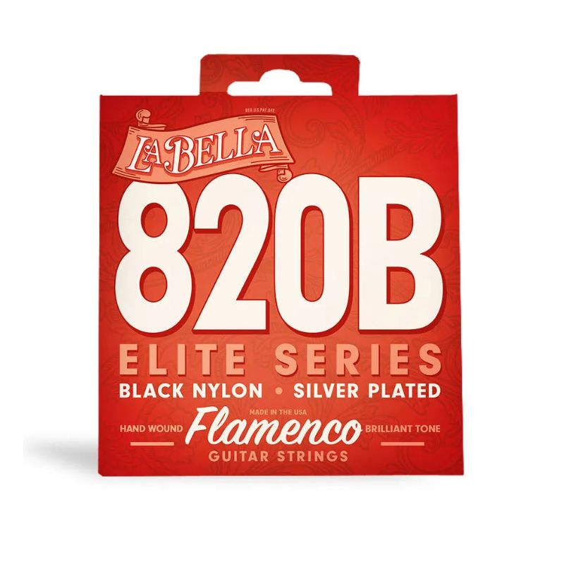 LA BELLA 820B Elite Flamenco Tension: Medium BLACK GUITAR STRINGS SET