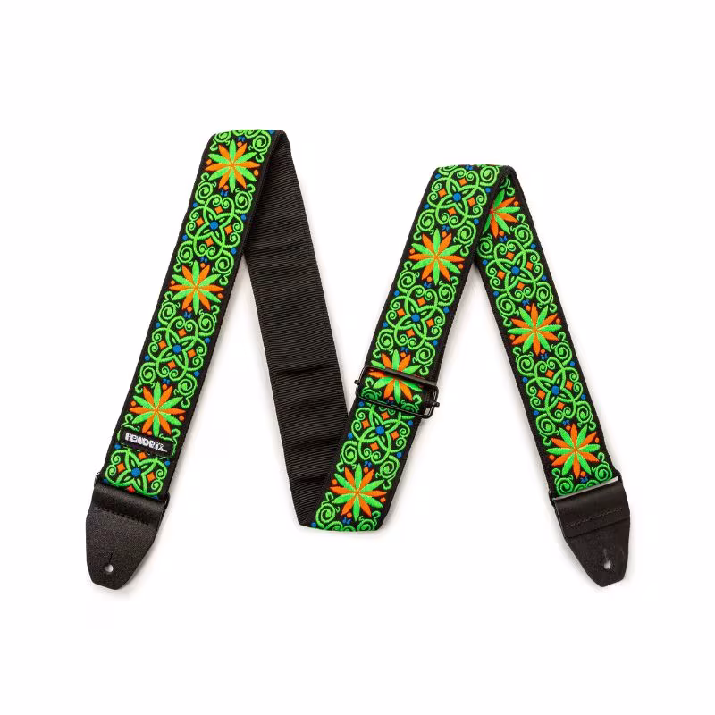 DUNLOP JH26 JIMI HENDRIX™ BLACKLIGHT FILLMORE GREEN STRAP