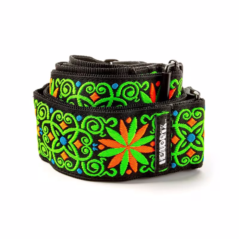 DUNLOP JH26 JIMI HENDRIX™ BLACKLIGHT FILLMORE GREEN STRAP