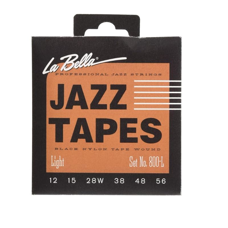 LA BELLA 800-L EL. GUITAR JAZZ TAPES BLK 012-056