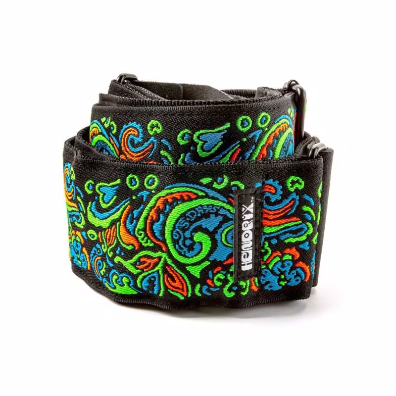 DUNLOP JH27 JIMI HENDRIX™ BLACKLIGHT LOVE DROPS BLUE STRAP