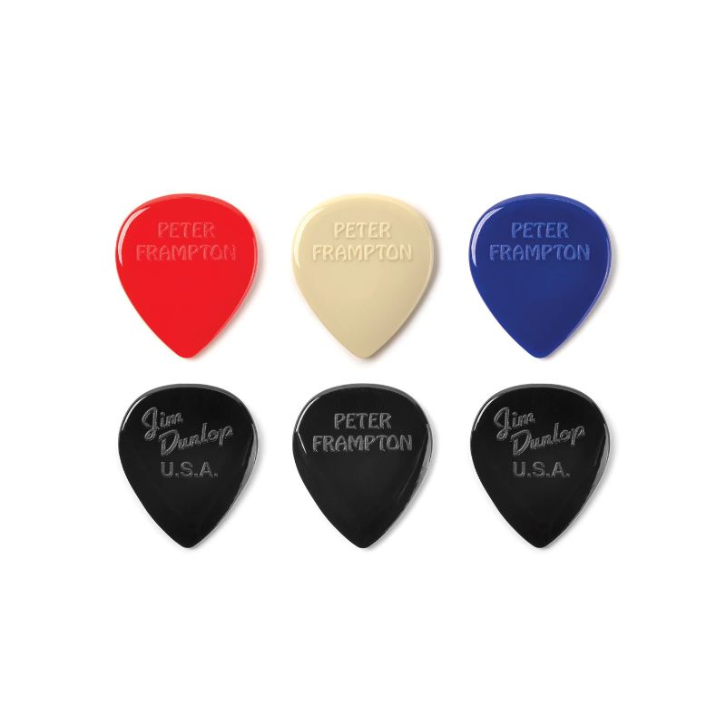 DUNLOP PETER FRAMPTON VINTAGE JAZZ TEARDROP PICK 2.08MM - 6 PACK